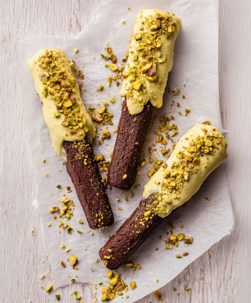 Chocolate Pistachio Pepero Scones