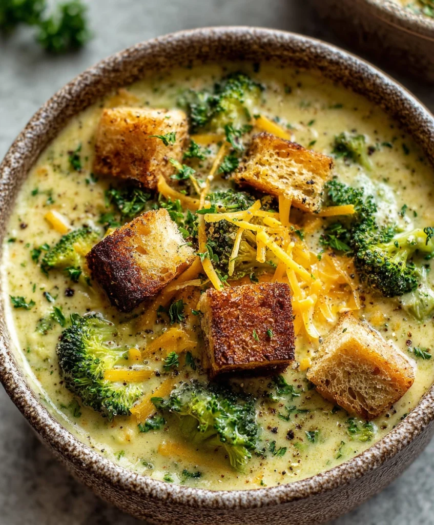 Creamy Cottage Cheese Broccoli Cheddar Soup