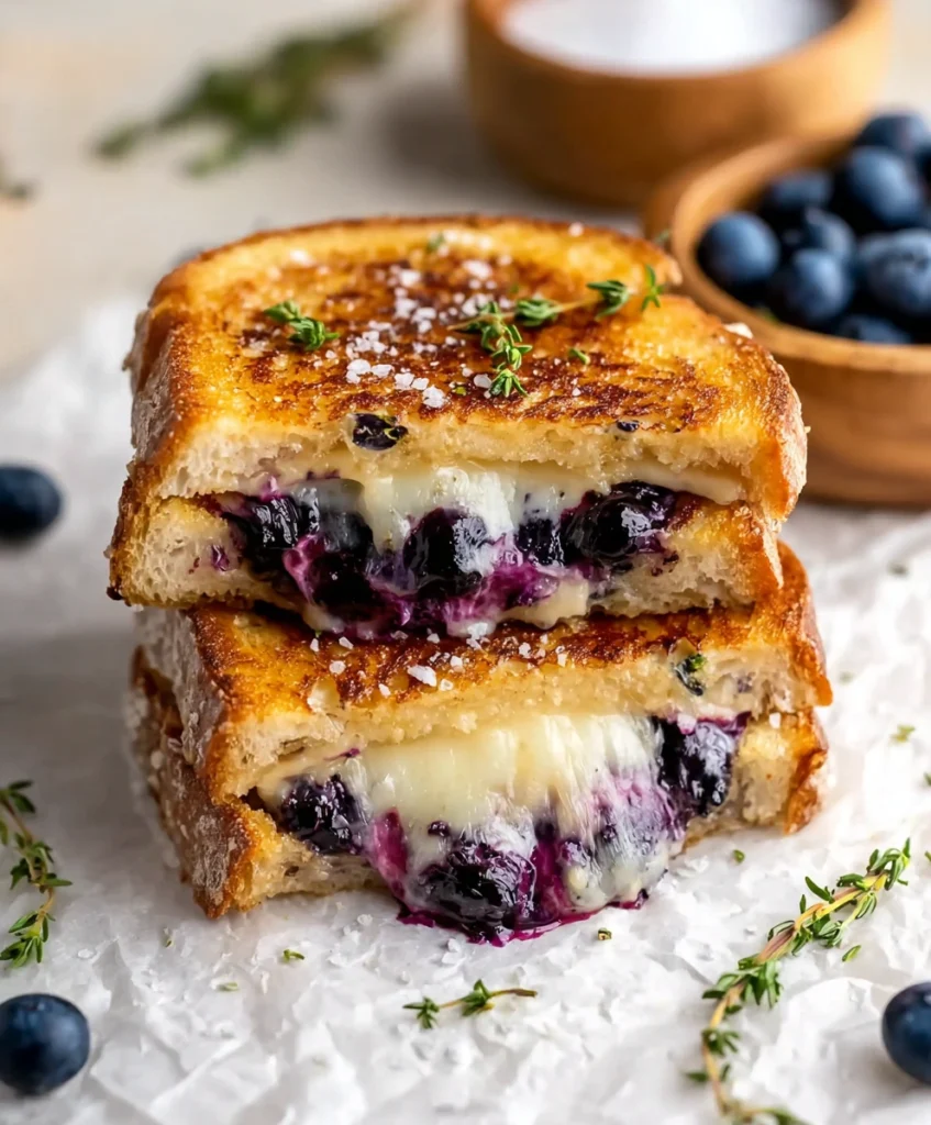 Crispy Blueberry Grilled Cheese
