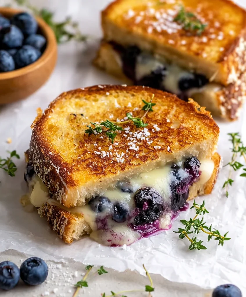 Crispy Blueberry Grilled Cheese