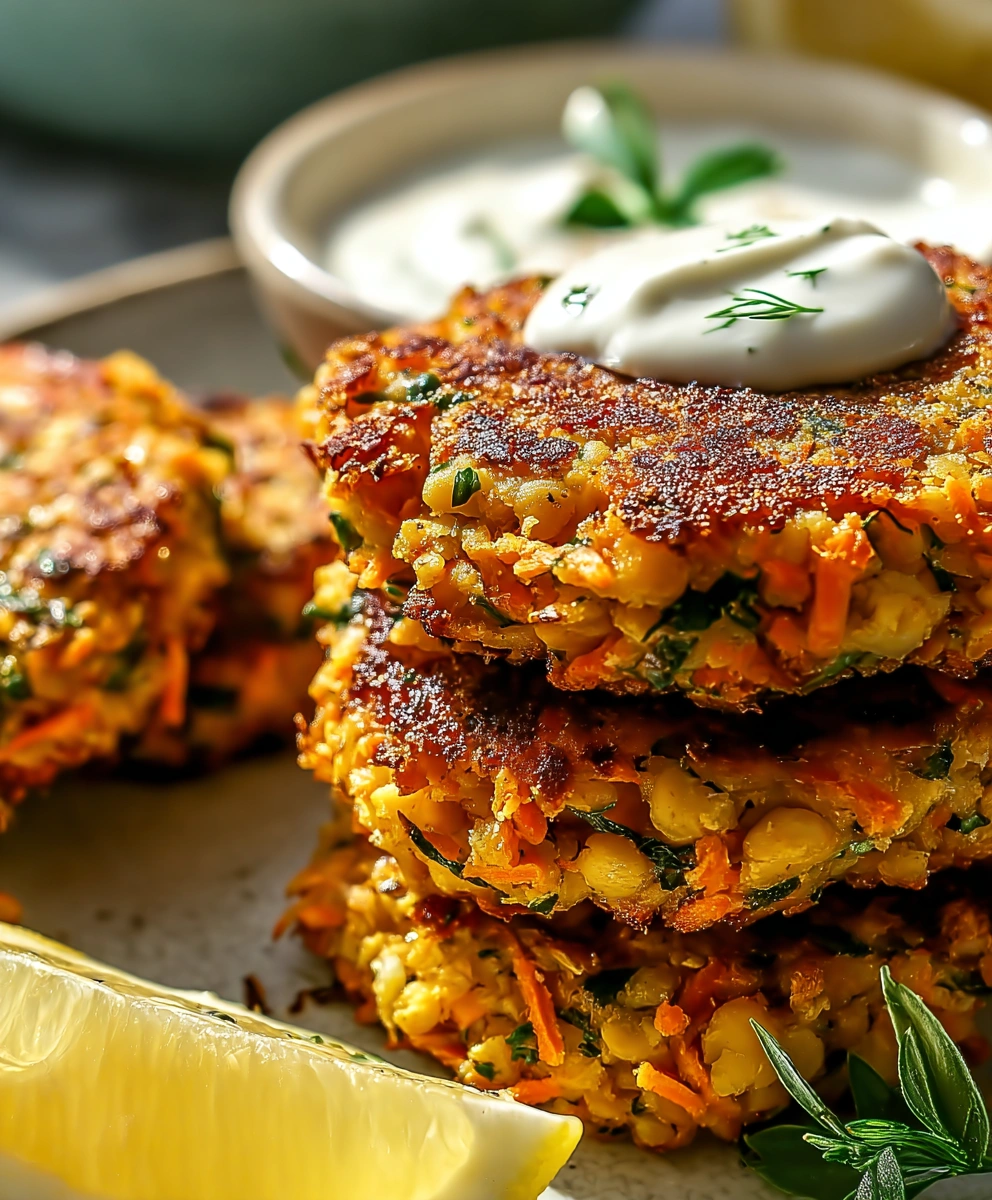 Crispy Carrot and Chickpea Patties
