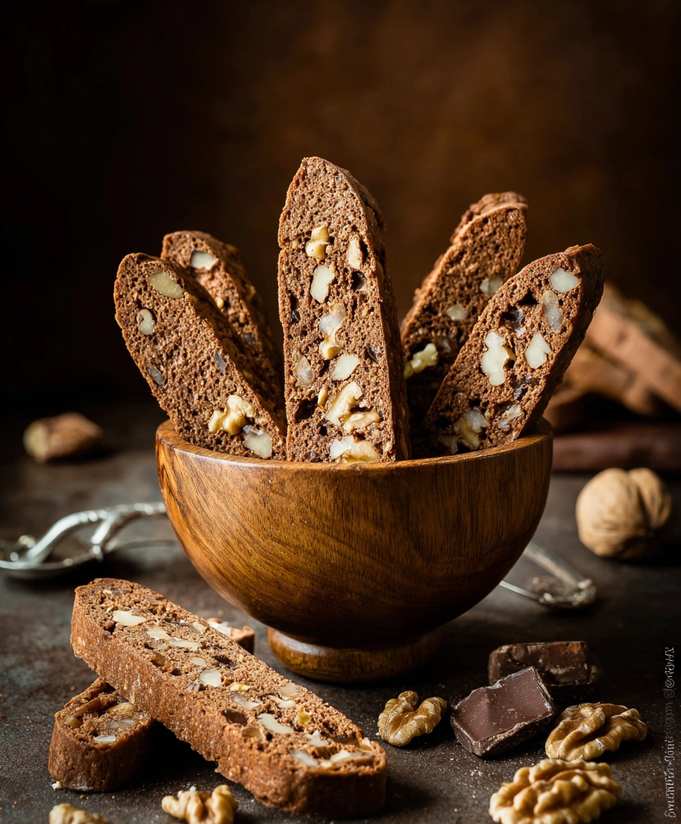 Espresso Walnut Biscotti