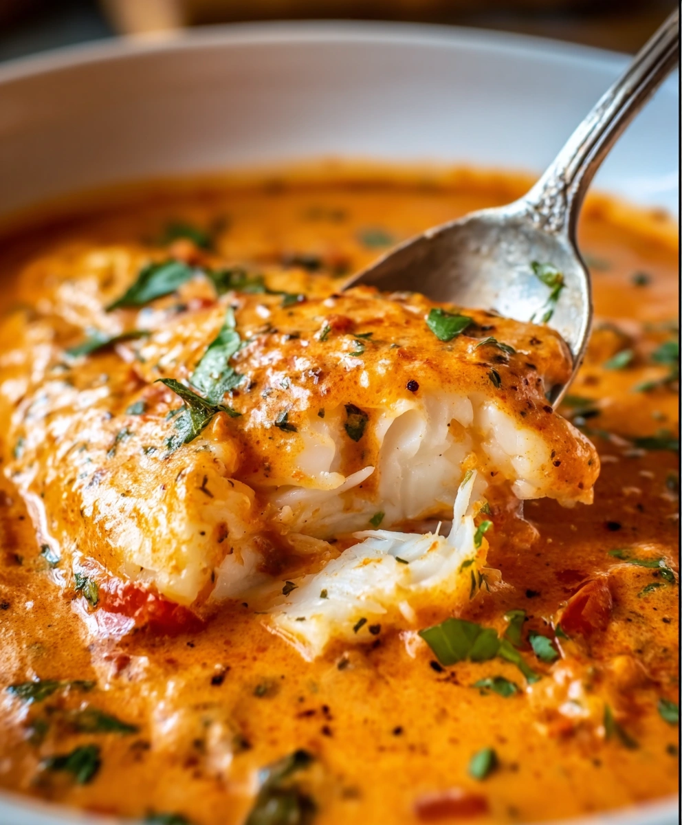 Flavorful Tilapia in Roasted Pepper Sauce