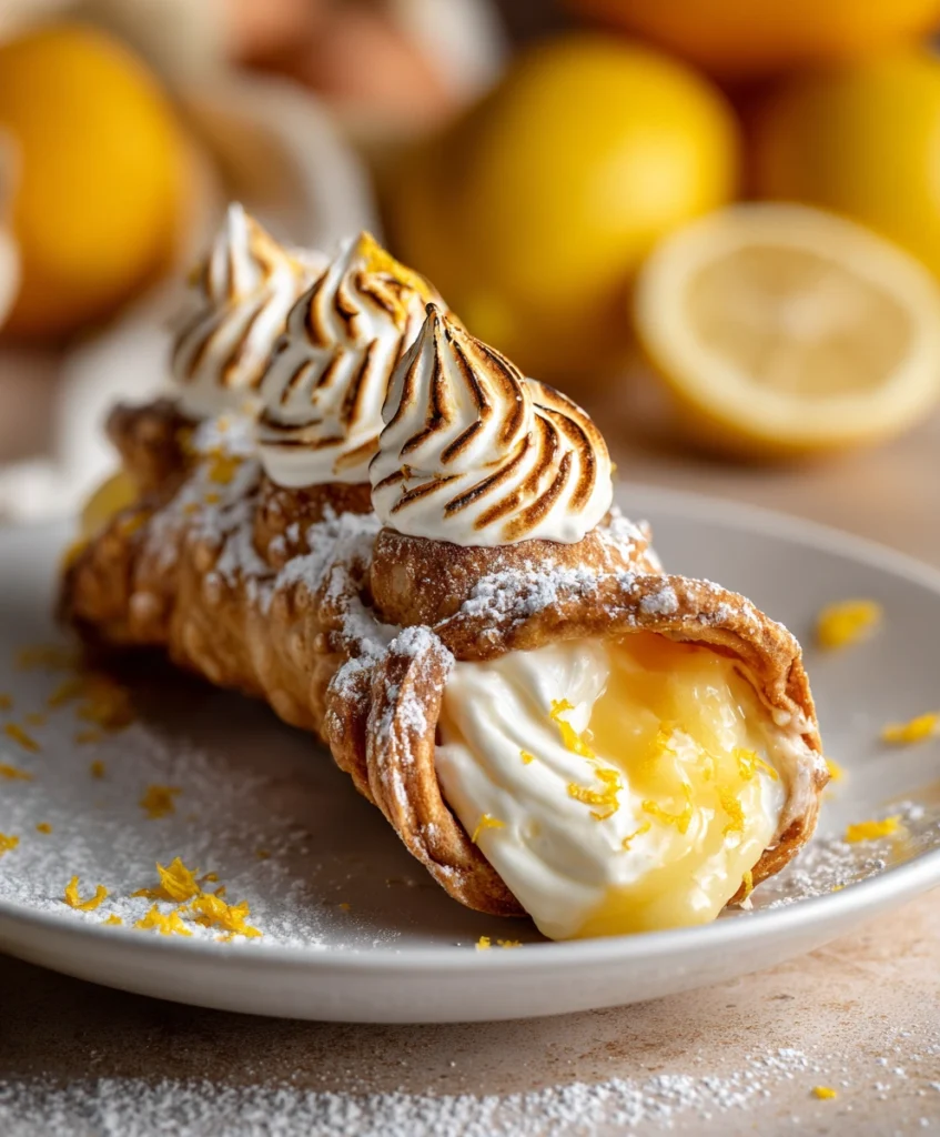 Lemon Meringue Pie Cannolis