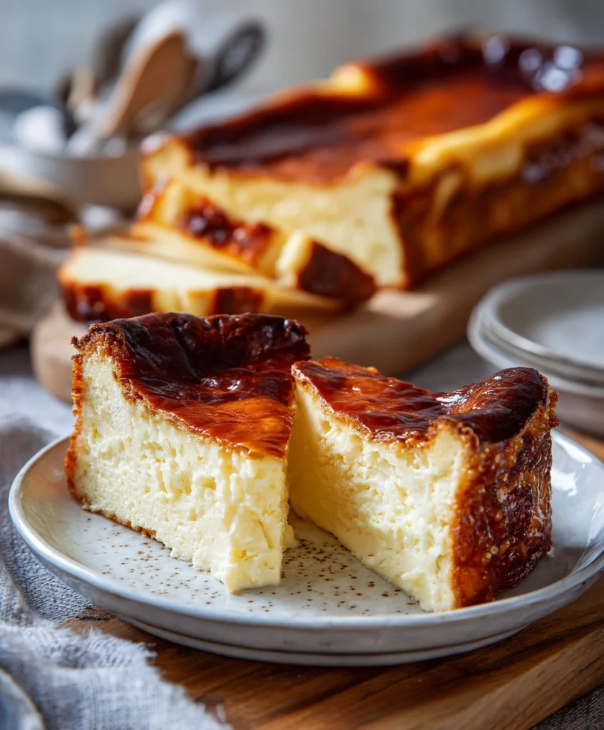 Loaf Pan Basque Cheesecake