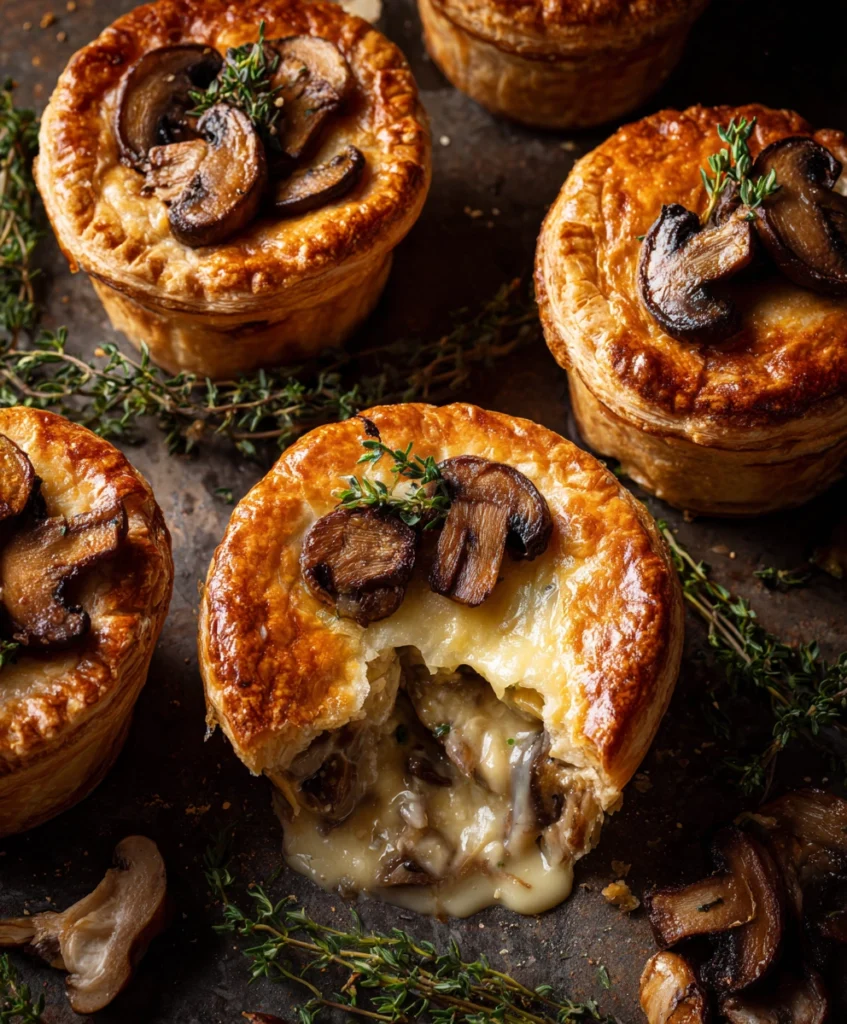 Mini Mushroom Gruyère Pot Pies