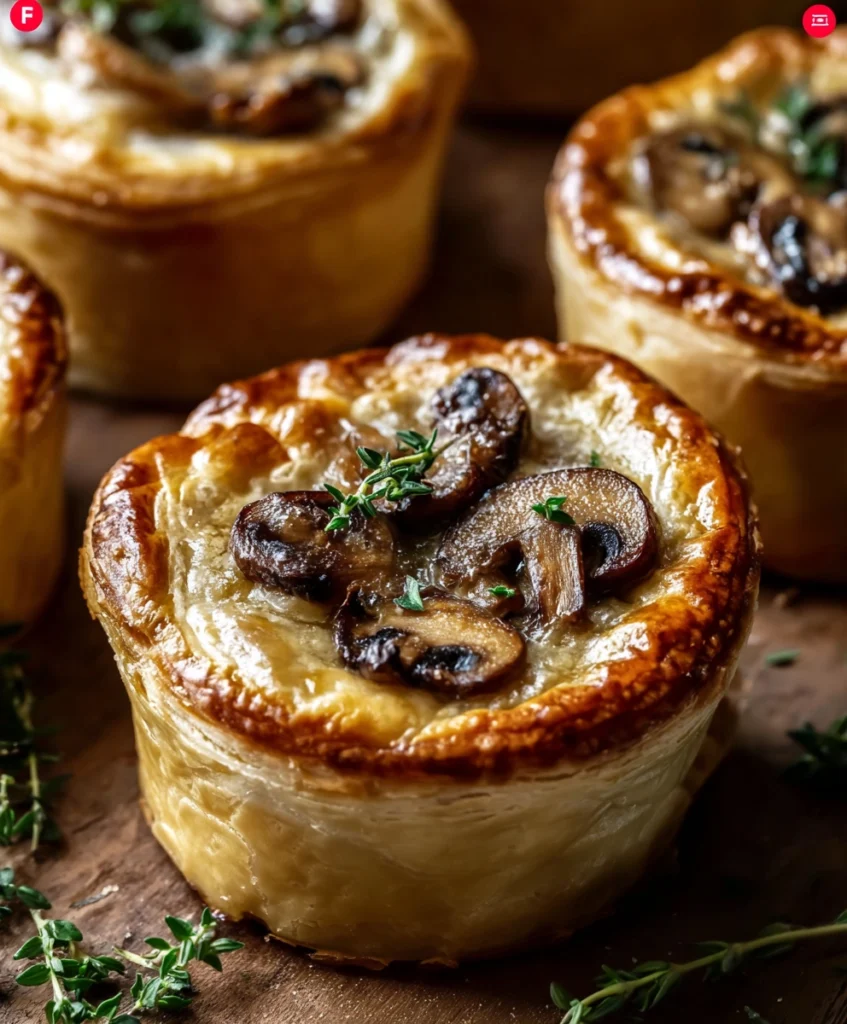 Mini Mushroom Gruyère Pot Pies