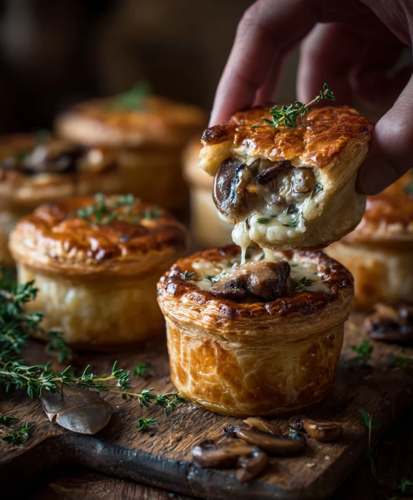 Mini Mushroom Gruyère Pot Pies