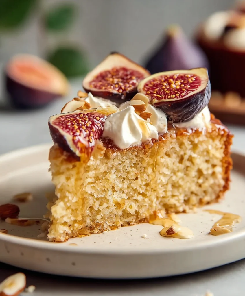Moist Fig Cake with Almond and Honey