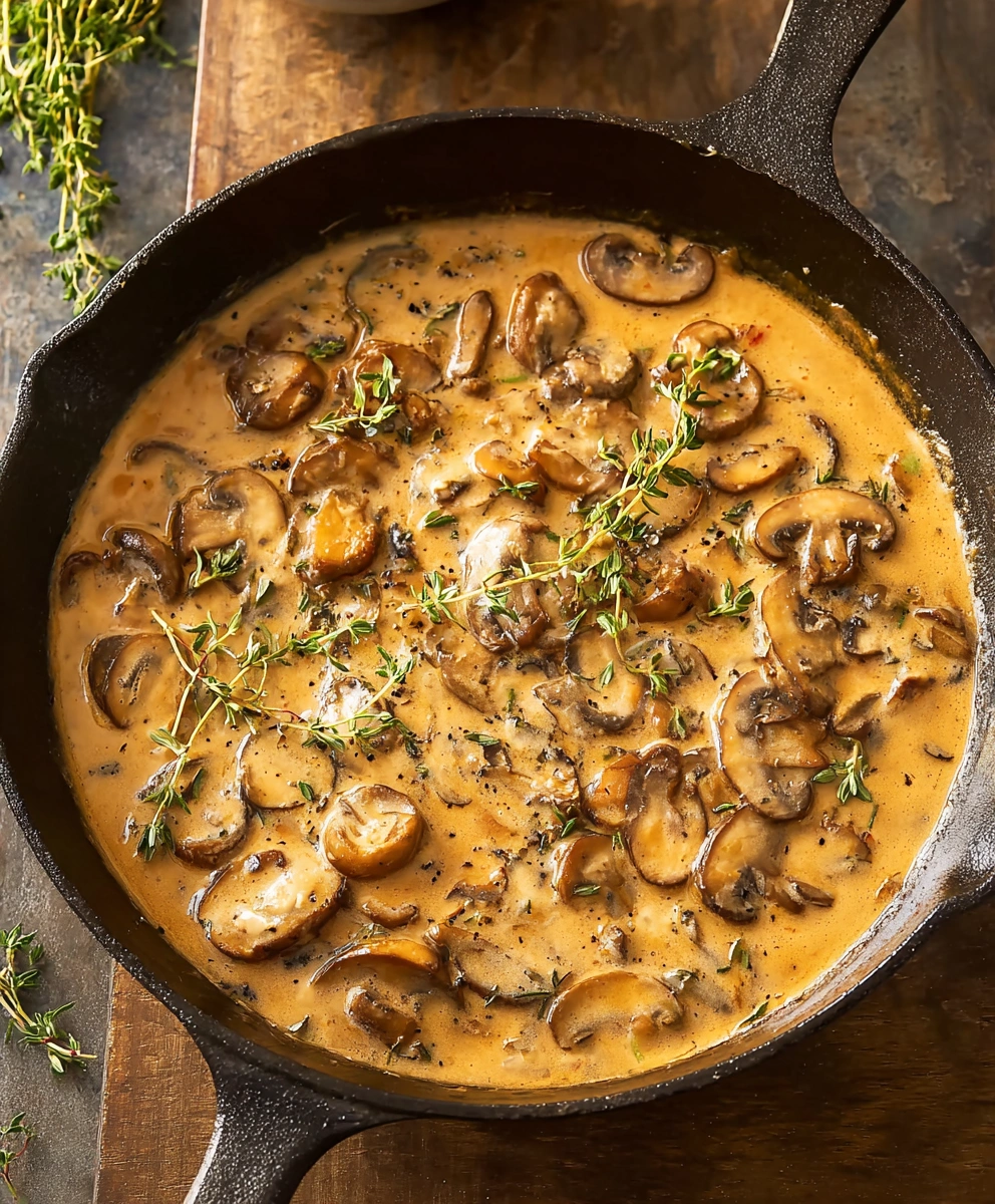 Mushroom Cream Sauce for Steaks