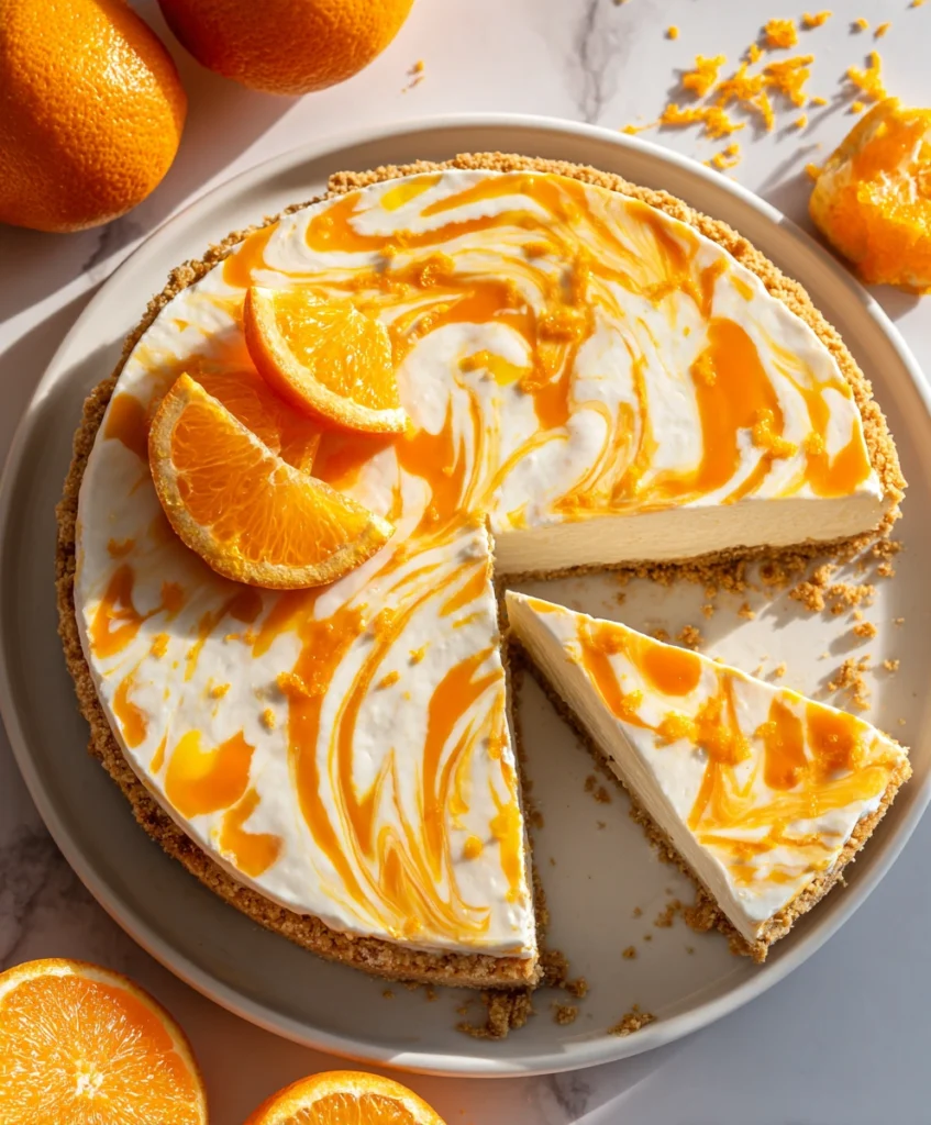 No-Bake Orange Creamsicle Cheesecake