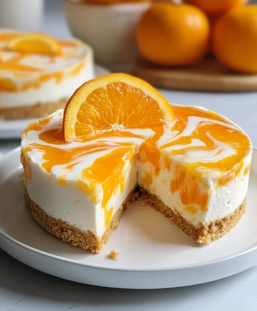 No-Bake Orange Creamsicle Cheesecake