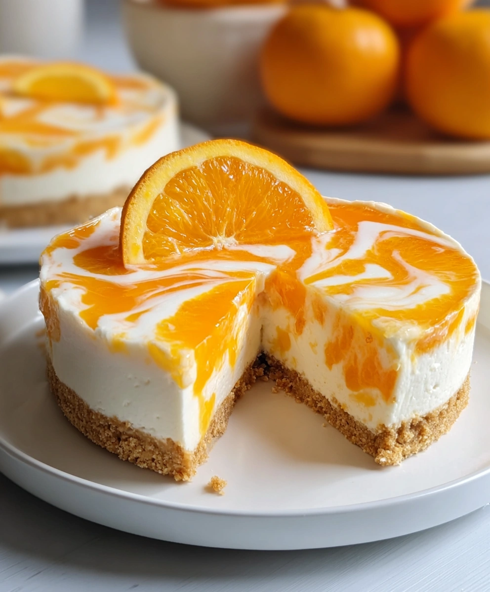 No-Bake Orange Creamsicle Cheesecake