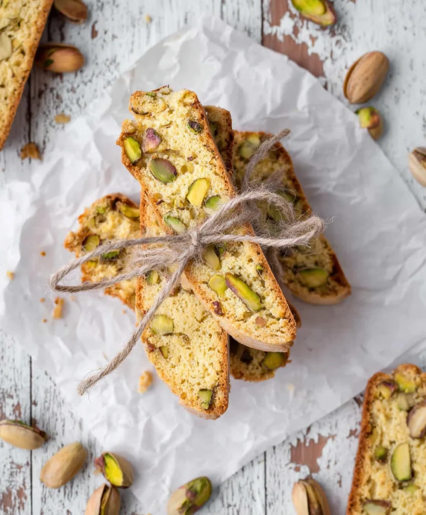 Pistachio, Lemon & Rosemary Biscotti