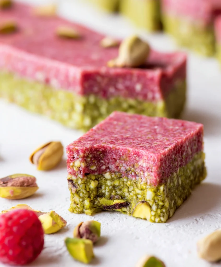 Pistachio Raspberry Energy Bars