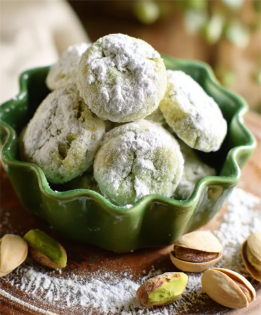 Pistachio Wedding Cookies