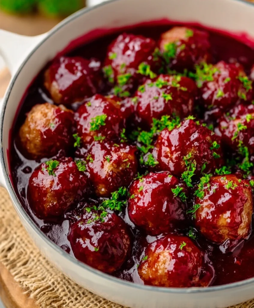 Quick Cranberry Meatballs (Christmas Recipe)