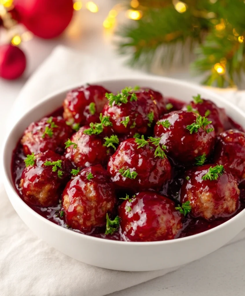 Quick Cranberry Meatballs (Christmas Recipe)