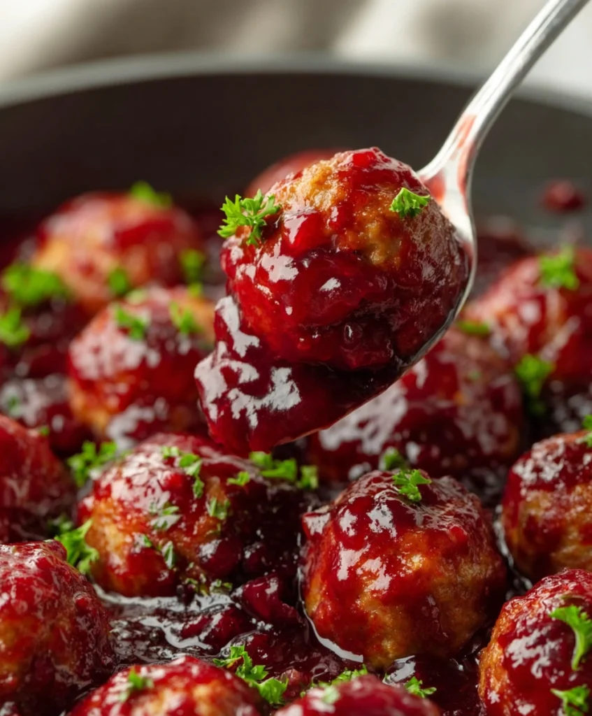 Quick Cranberry Meatballs (Christmas Recipe)