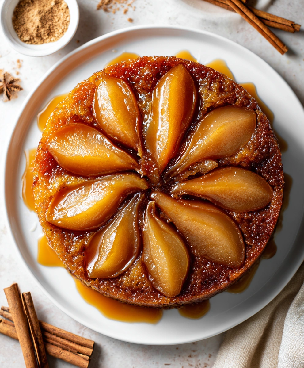Spiced Pear Upside Down Cake