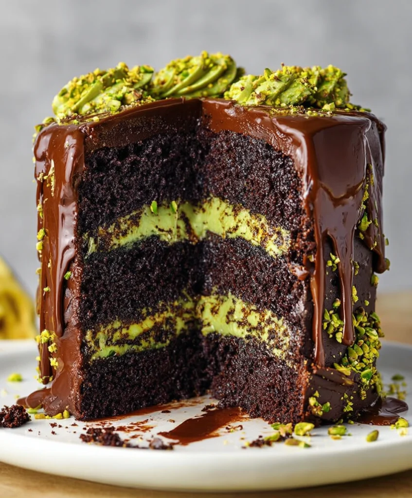 The Best Pistachio Chocolate Cake