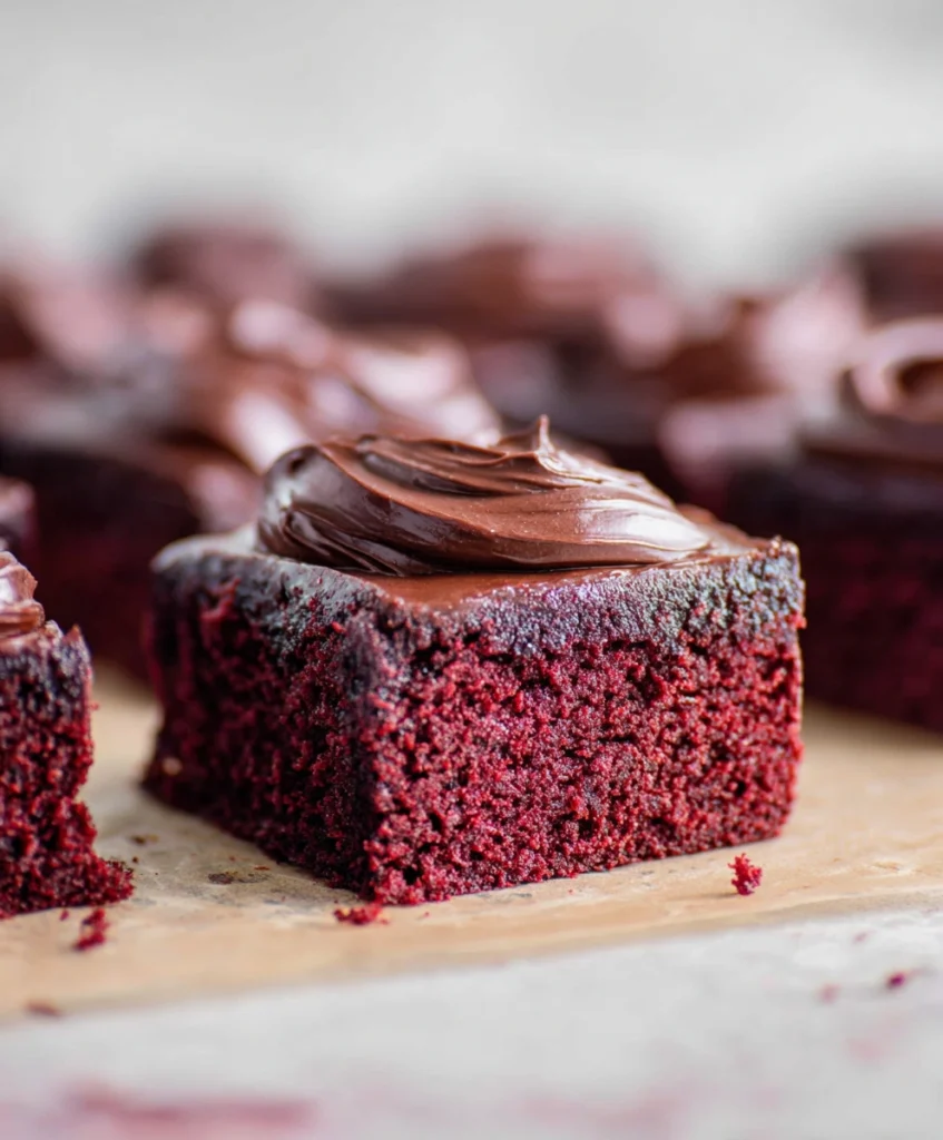Vegan Beetroot Brownies with Chocolate Avocado Frosting