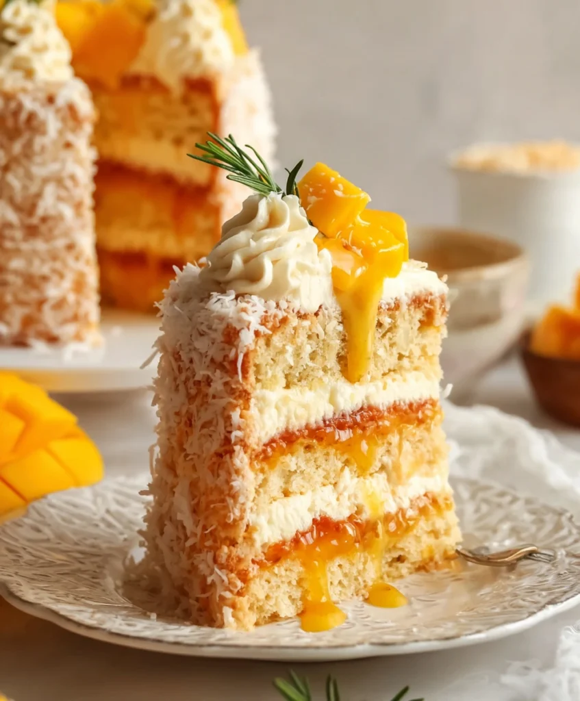 Vegan Mango Coconut Cake