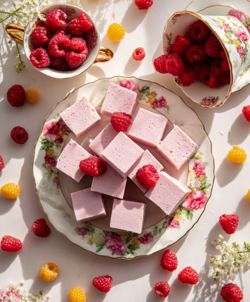 Vegan Raspberry Coconut Fudge