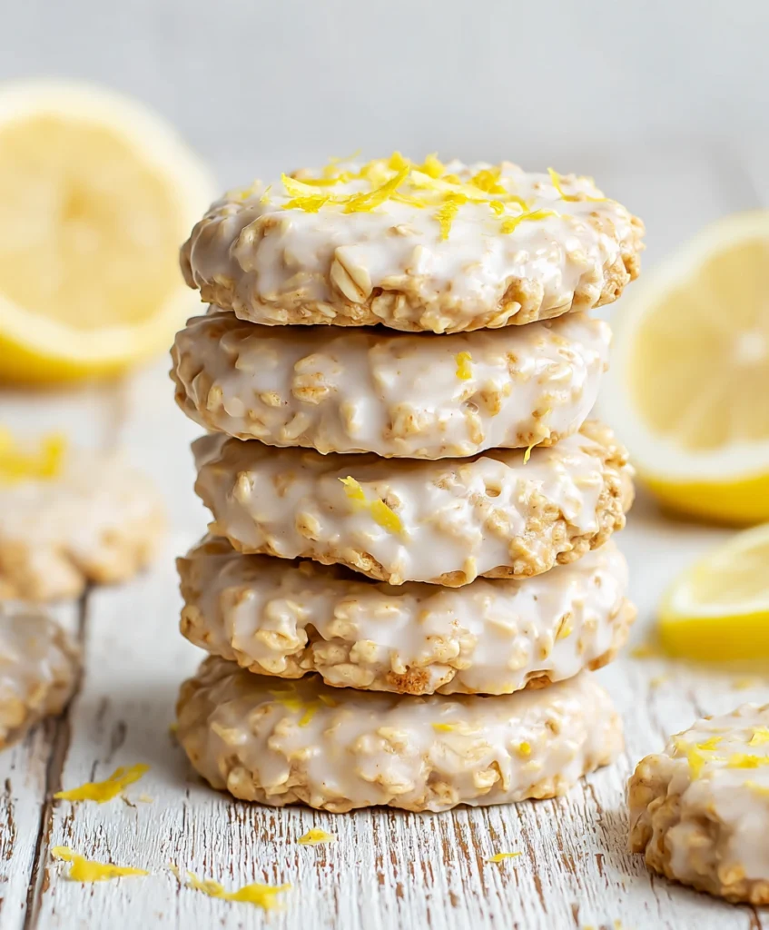 Lemon Oatmeal No-Bake Cookies