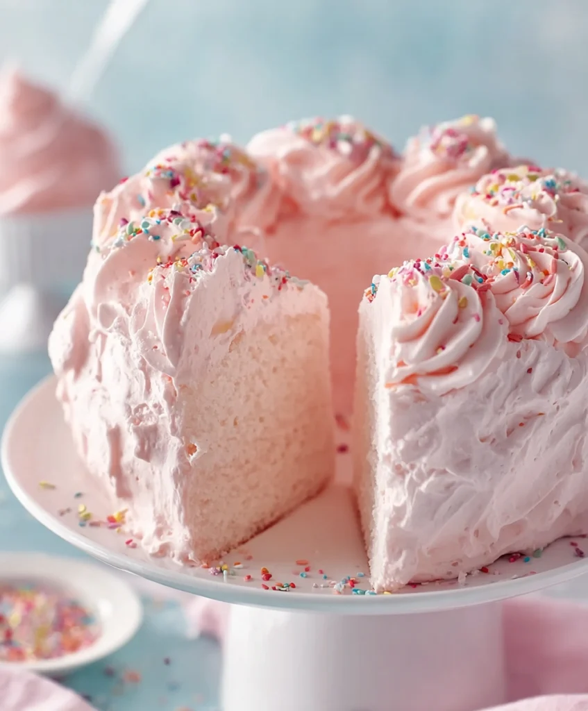 Beautiful Pink Angel Cake