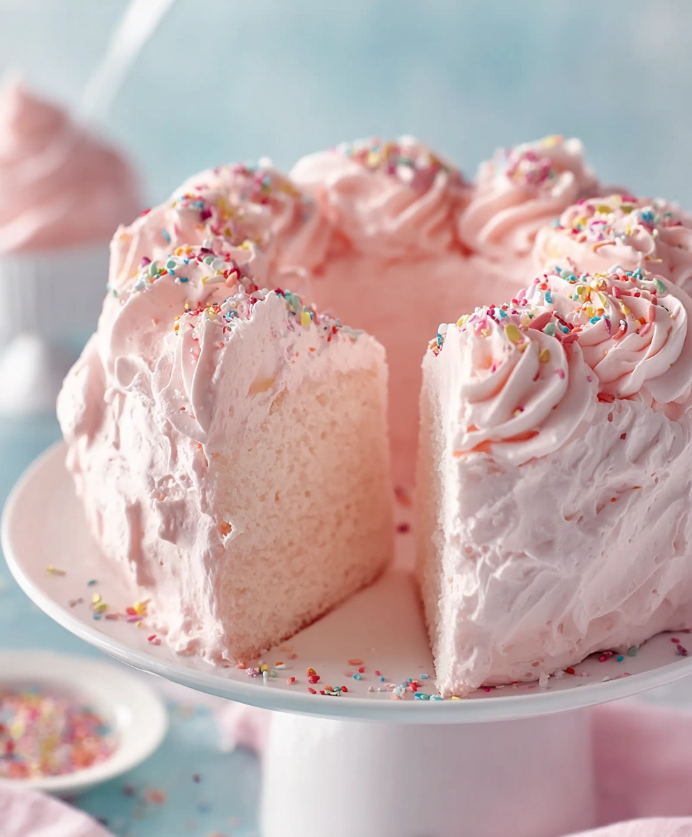 Beautiful Pink Angel Cake