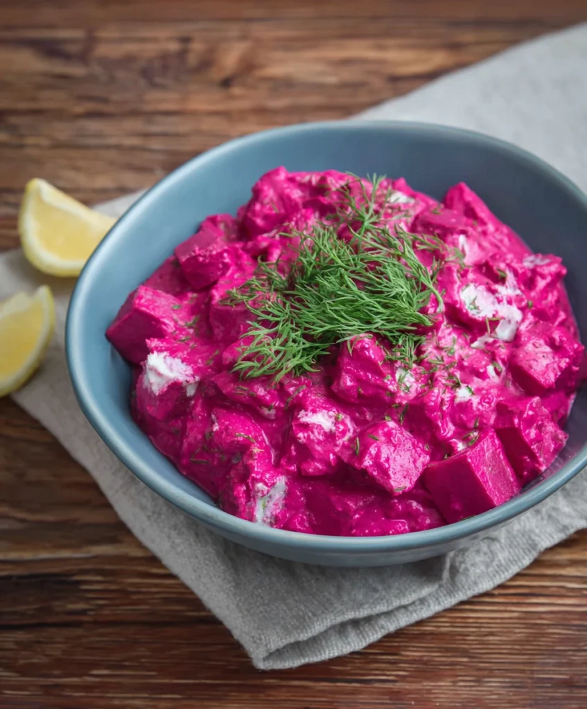 Beetroot Salad Dip With Greek Yogurt
