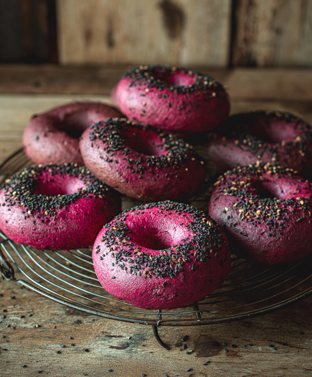 Beetroot bagels
