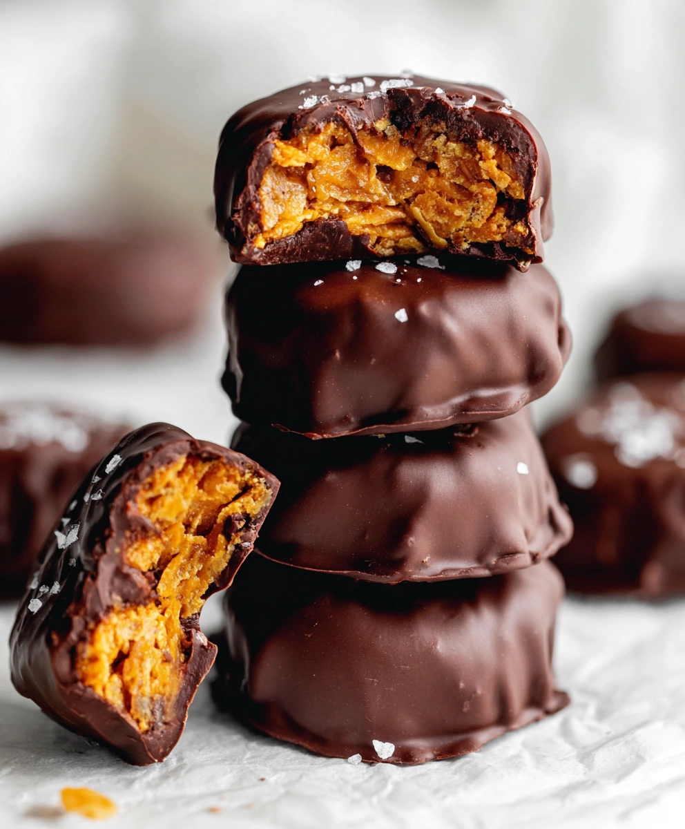 Chocolate Peanut Butter Cornflake Bites