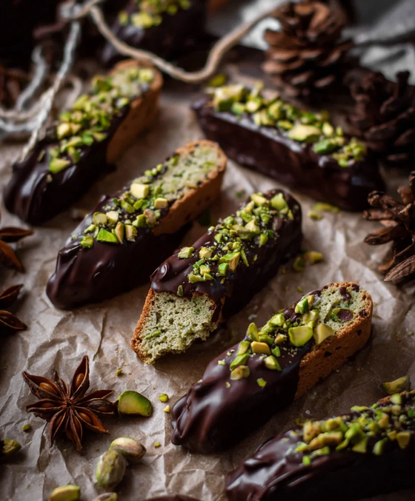 Chocolate Pistachio Biscotti