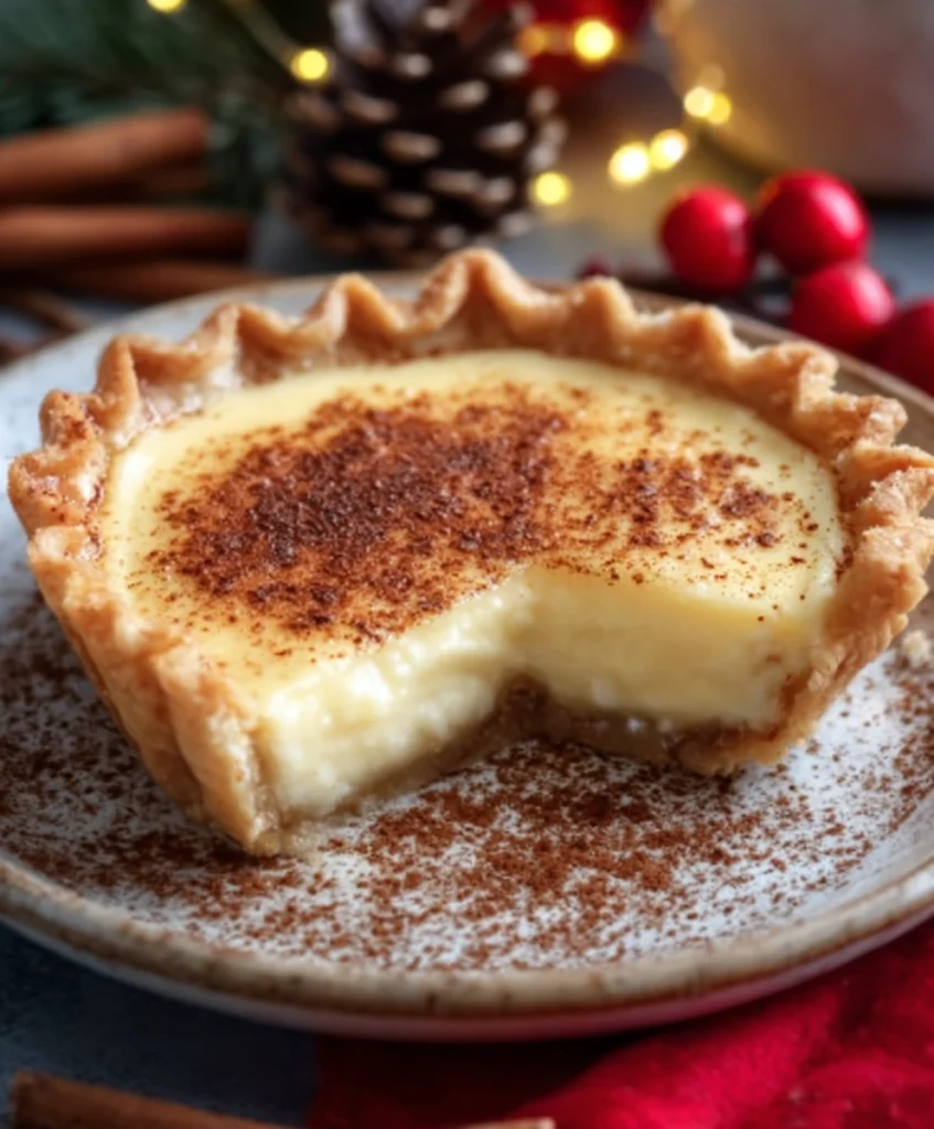 Christmas Eve Cinnamon-Vanilla Custard Pie