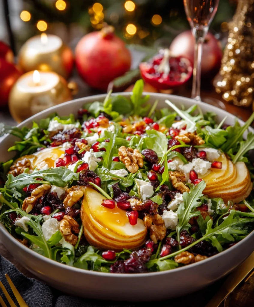 Christmas Salad with Honey Mustard Dressing