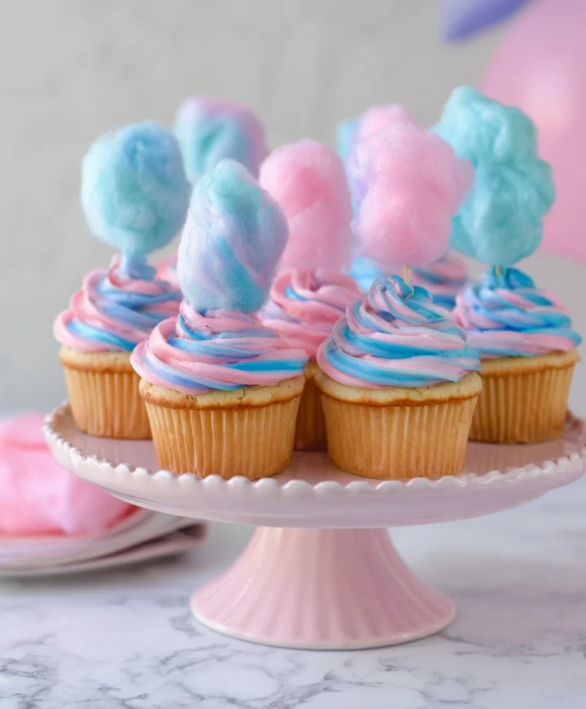 Cotton Candy Cupcakes