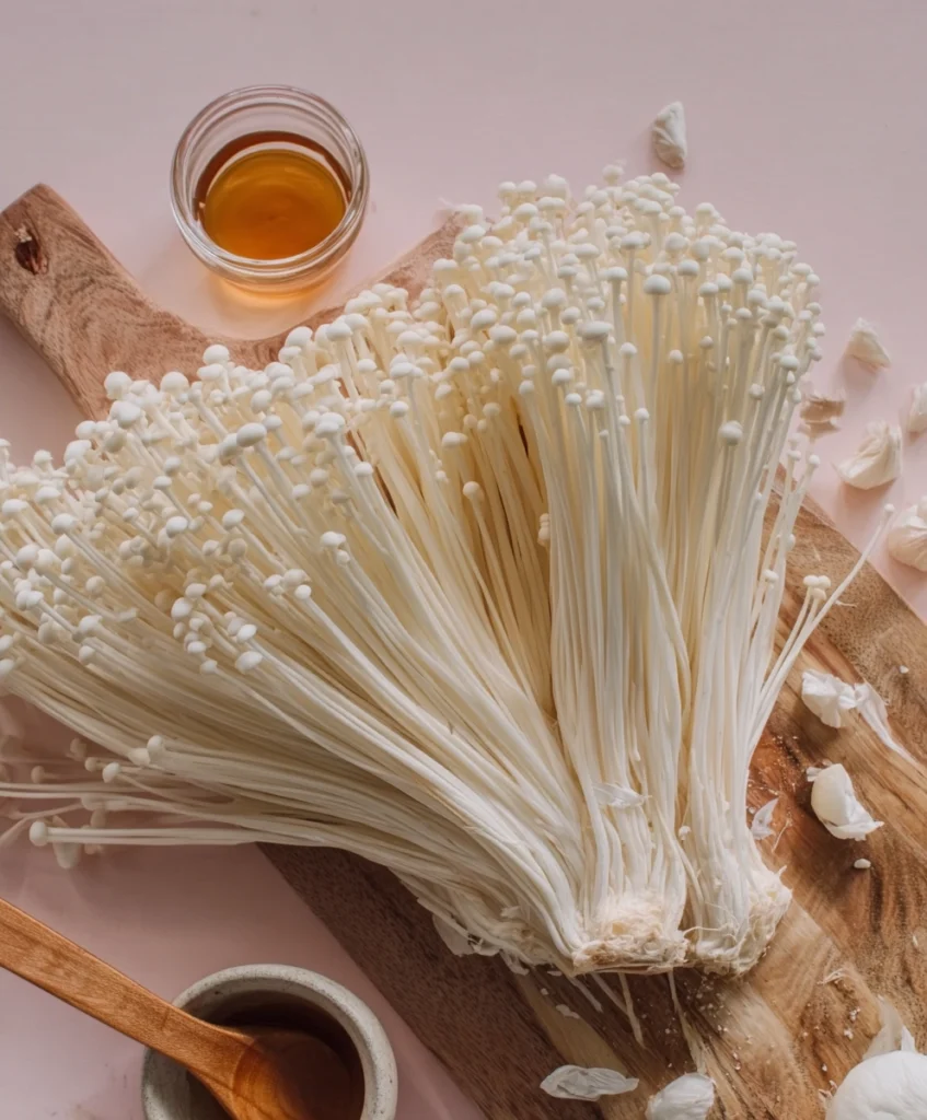Crispy Fried Enoki Mushrooms