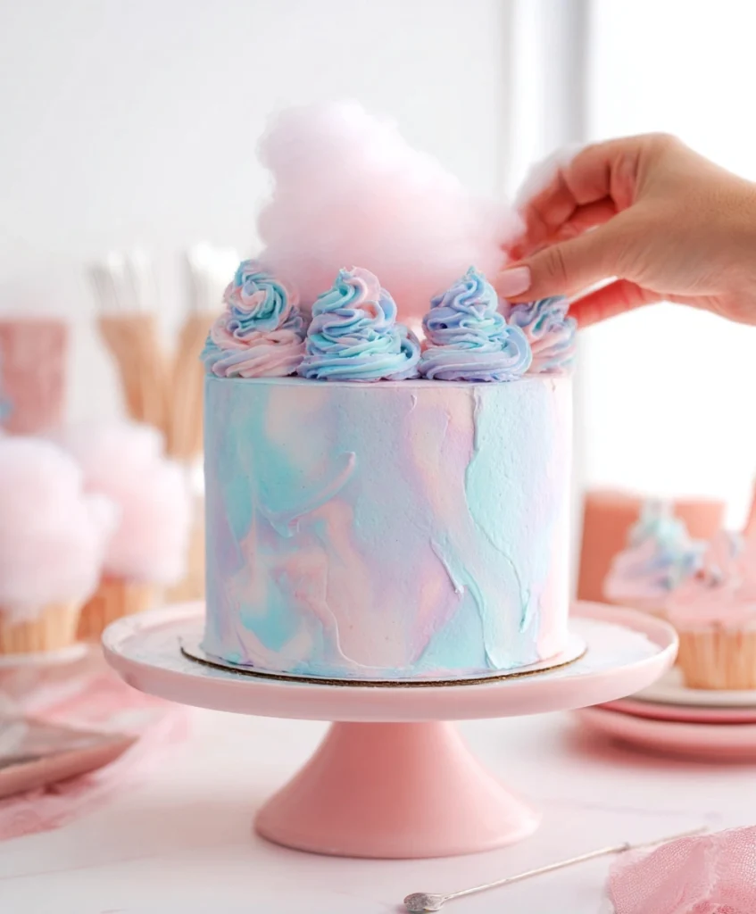 Easy Cotton Candy Cake