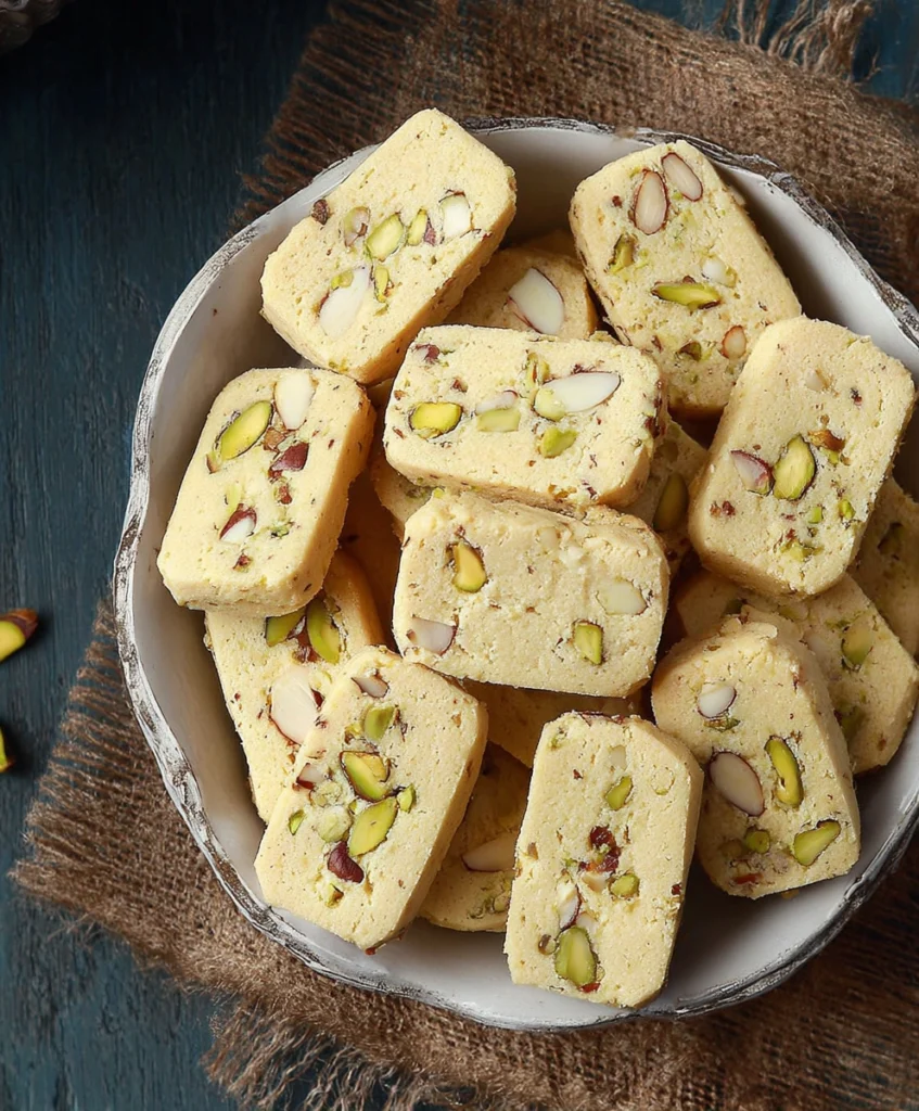 Eggless Badam Pistachio Biscuits