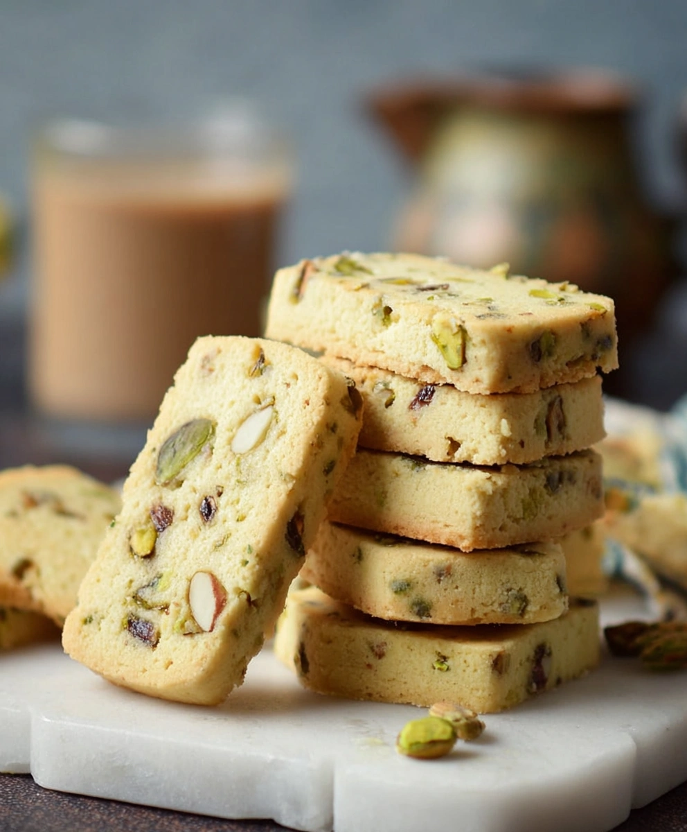 Eggless Badam Pistachio Biscuits