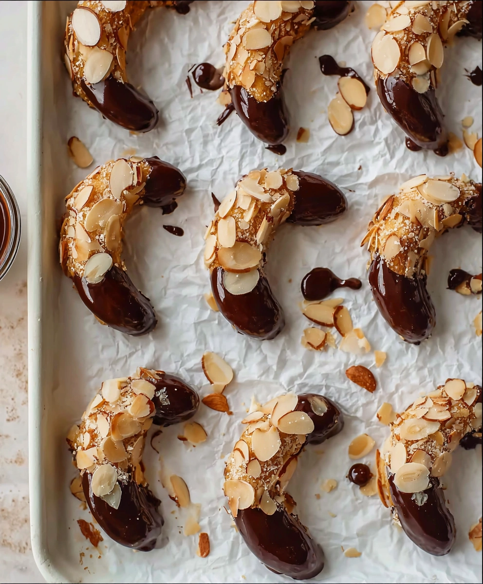 German Almond Horns (Mandelhörnchen)