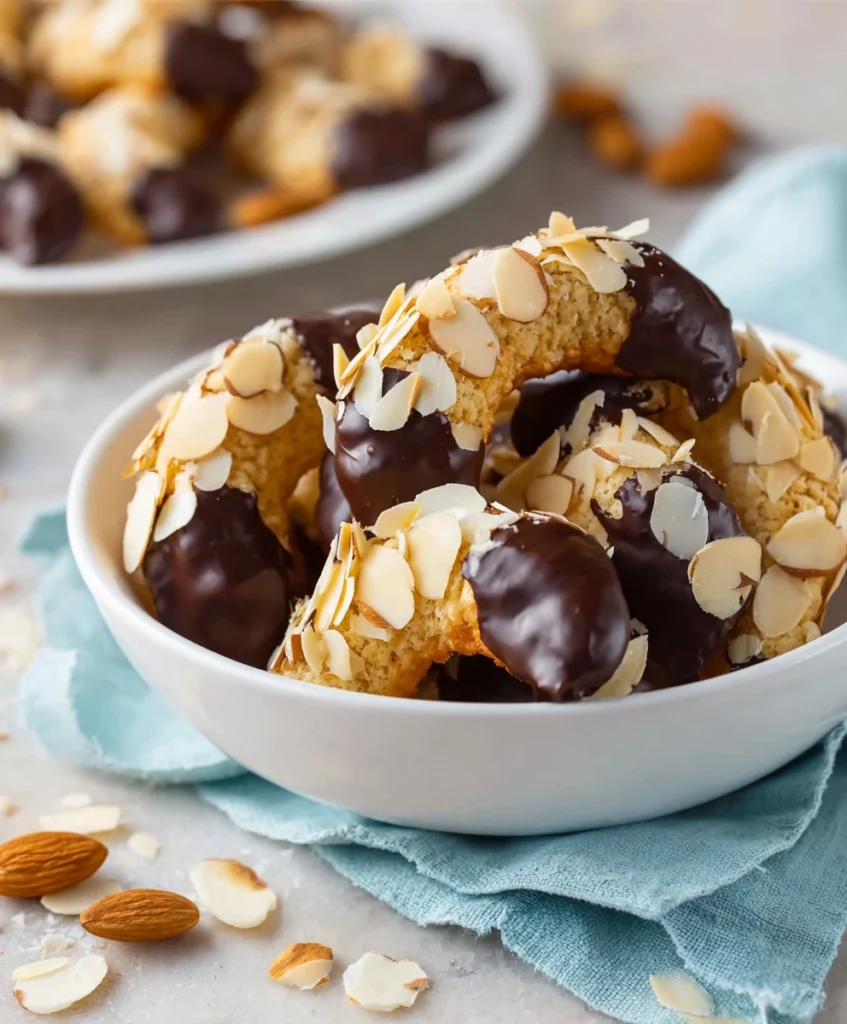 German Almond Horns (Mandelhörnchen)