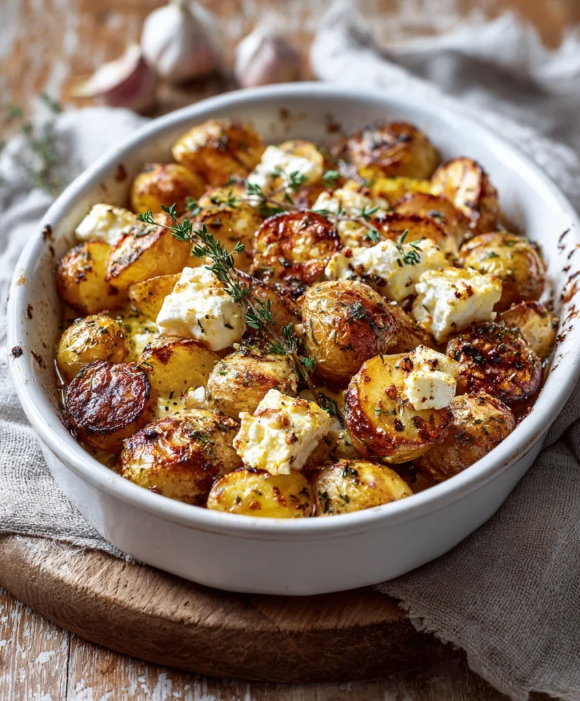 Healthy Baked Feta Potatoes