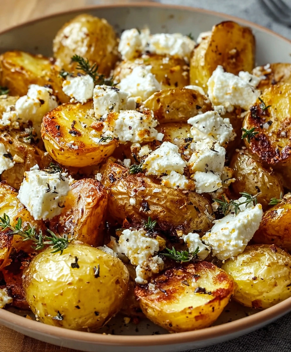 Healthy Baked Feta Potatoes