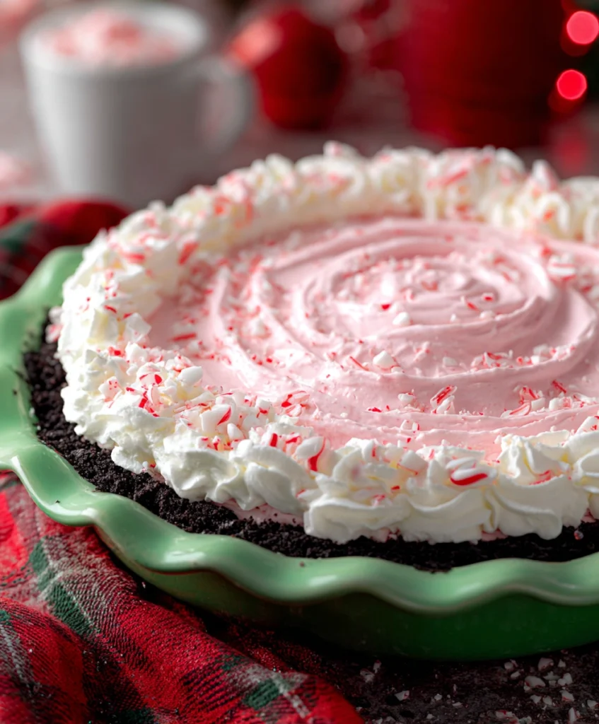 No Bake Christmas Peppermint Pie