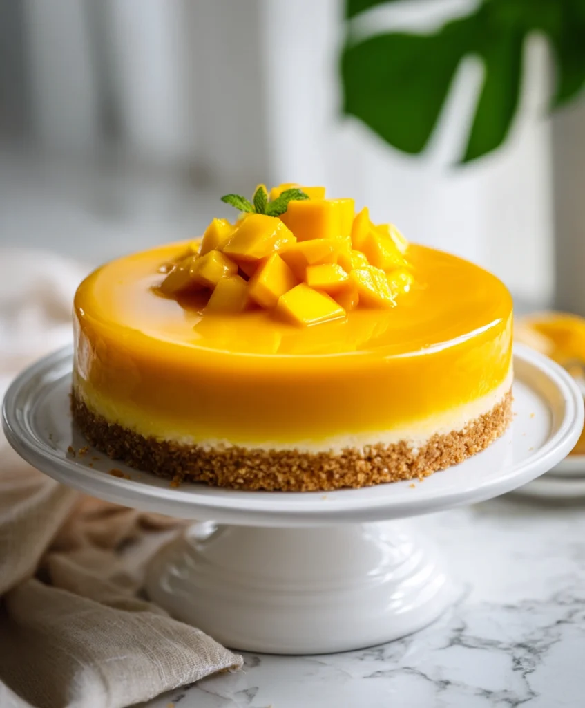 No-Bake Mango Cheesecake