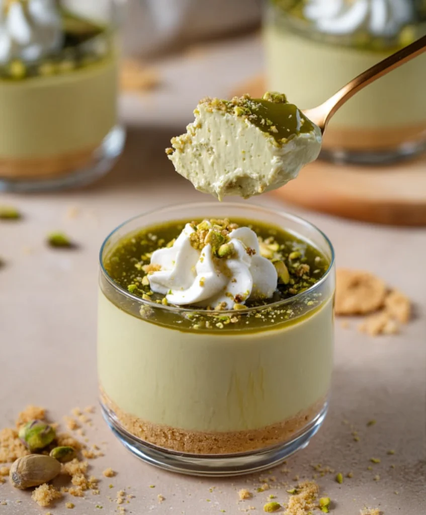 No Bake Pistachio Cheesecake
