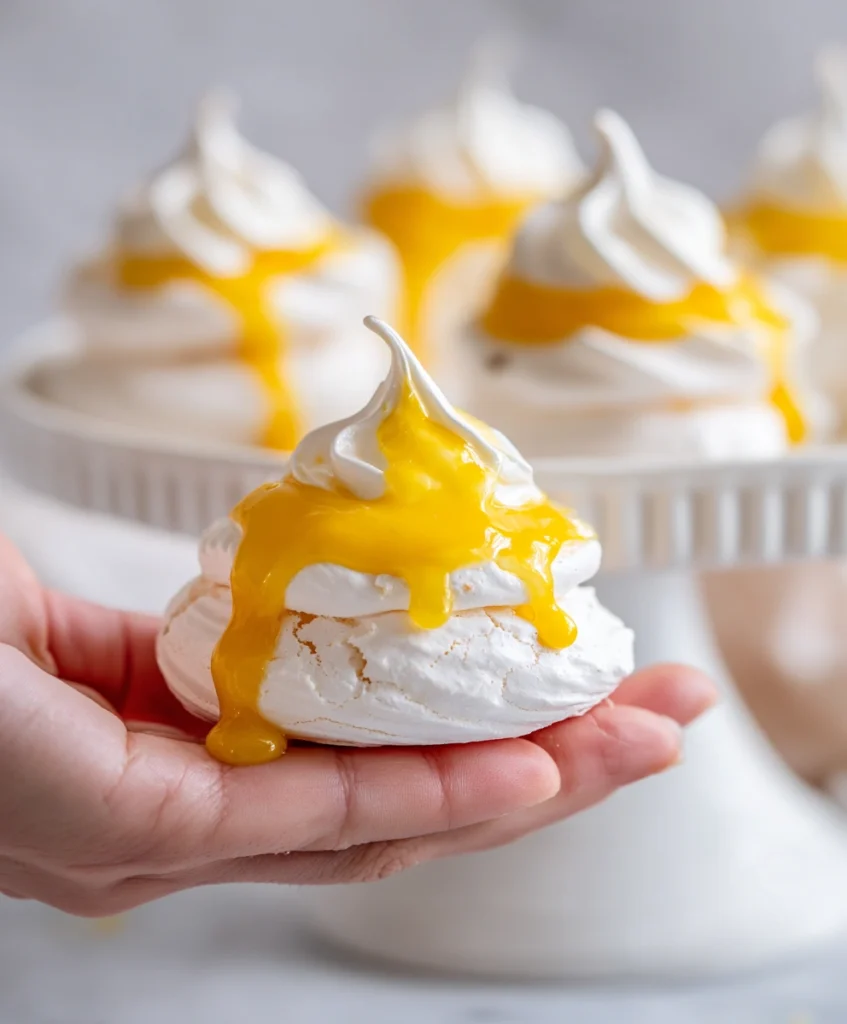 Pavlova with Lemon Curd